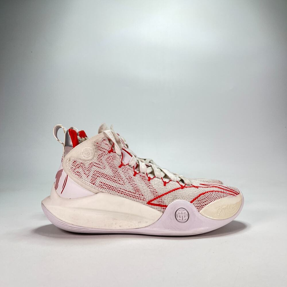 Li-Ning CJ-1 Mid White Red Basketball Shoes Sneakers ABAR019-5 Men's Size 7